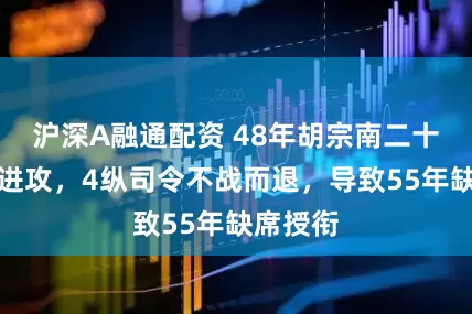 沪深A融通配资 48年胡宗南二十万大军进攻，4纵司令不战而退，导致55年缺席授衔